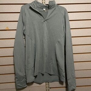 Marika Womens Athletic Quarter Zip‎ Pullover Long Sleeve Green Size M